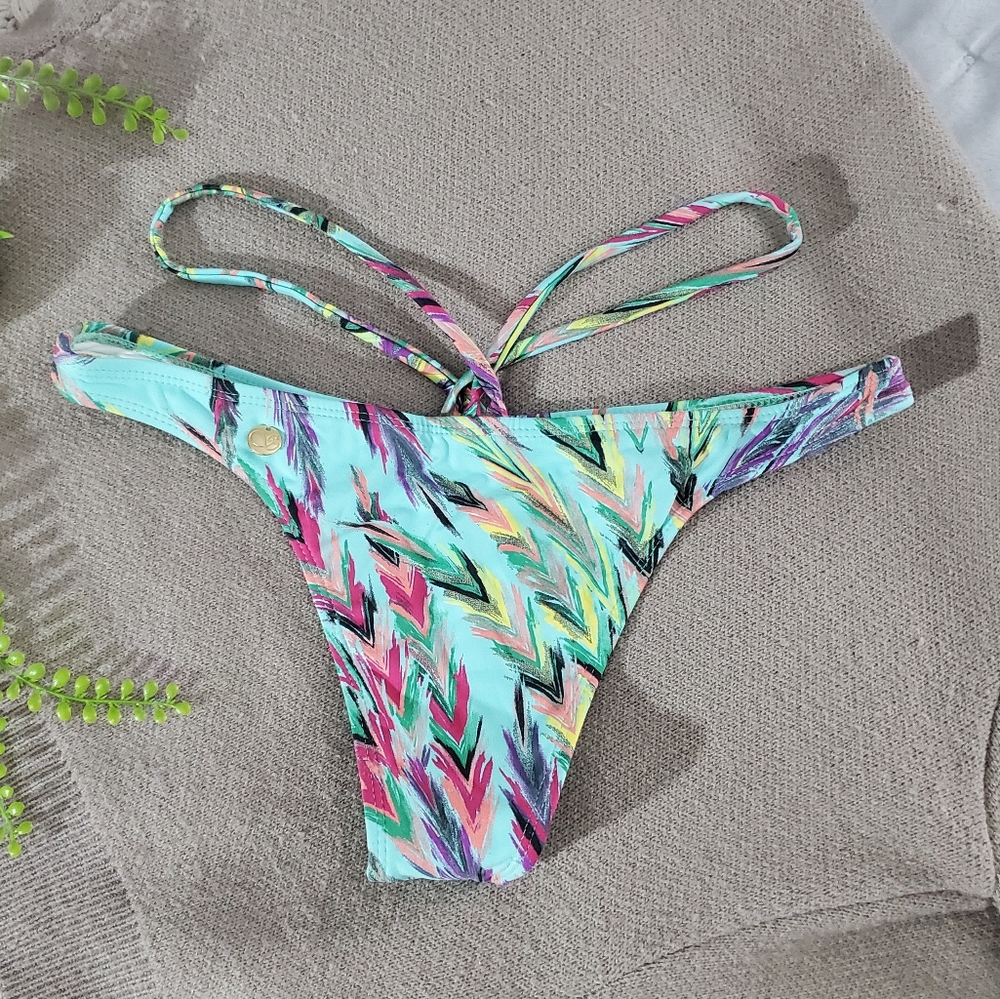 Stik Modas Europe Colourful Strappy Cherky Bikini Bottom - Picture 7 of 11